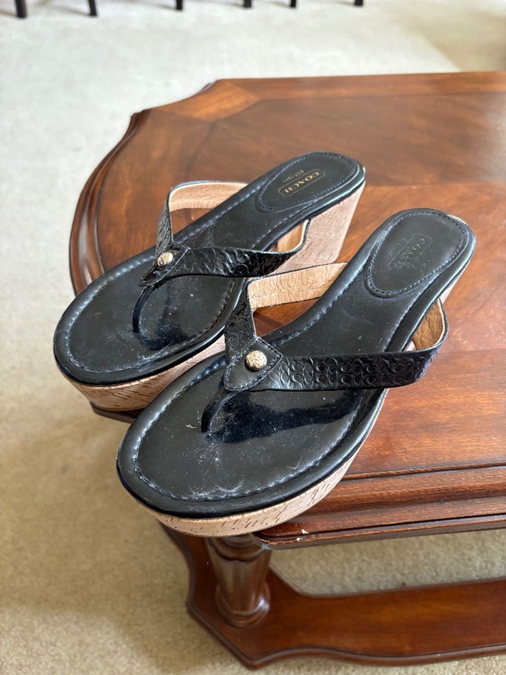 Coach platform sandal